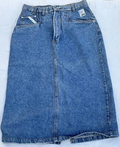 Vintage Jordache Denim blau Jeansrock Größe 14 First 1st Class RN 52992 - Bild 1 von 9
