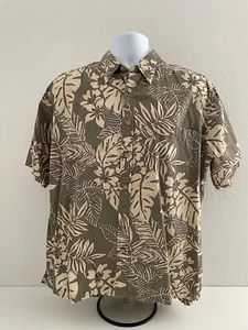 Cooke Street Herren Gr. L Blumenmuster Baumwolle Kurzarm Hawaii Button Down Hemd - Bild 1 von 8
