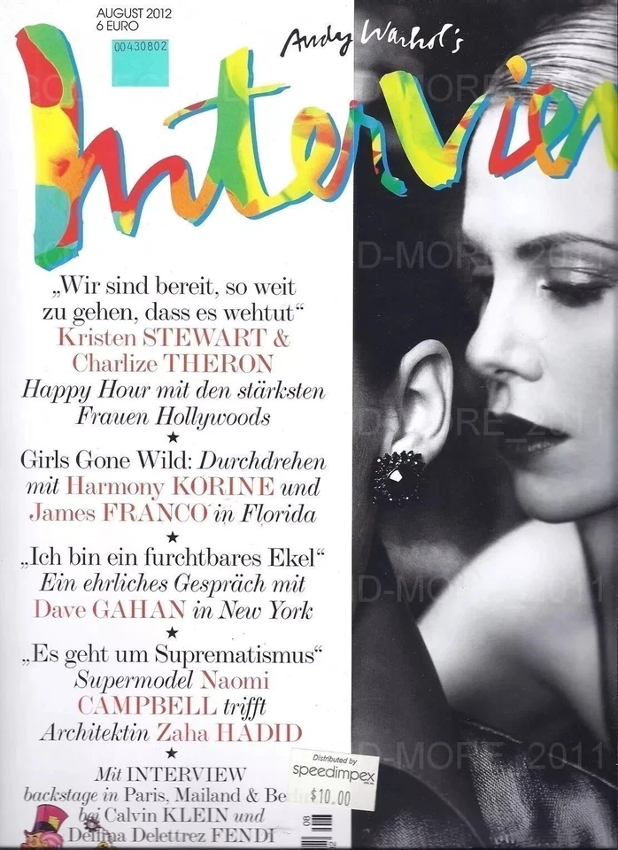 Kristen Stewart Charlize Theron Interview Magazine Deutschland August 2012 👍 - Image 1 of 2