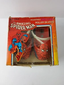 Vintage 1979 The Amazing Spider-Man Kinder verstellbare Rollschuhe Laramie mit Box - Bild 1 von 13