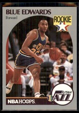 1990-91 Hoops Blue Edwards RC Utah Jazz #288