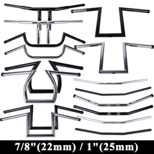 Manillar de motocicleta de 1"" 7/8"" barra de arrastre plana para Yamaha Honda Chopper Bobber Racer - Imagen 1 de 111