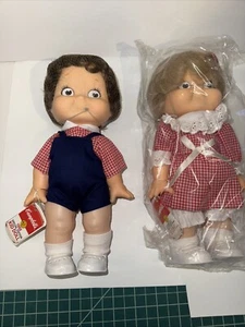 Neu im Karton Vintage 1988 Campbell's Soup Kids 10" Puppe Junge & Mädchen Sonderedition mit Etikett - Bild 1 von 7