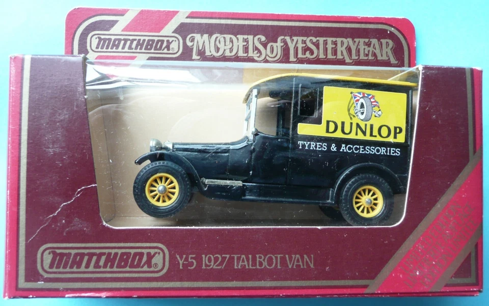 MODELOS DE ANTAÑO - MATCHBOX - FURGONETA TALBOT 1927 - Y5 - NEUMÁTICOS DUNLOP Foto 1 de 1