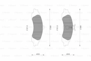 Holden Bosch Set Front Brake Pads Suits Statesman 5.7i V8 WH 2002 2003 - Picture 1 of 2