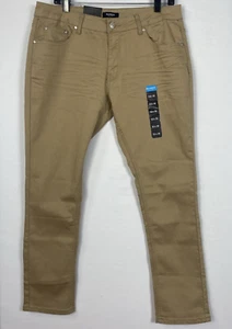 Pantalone uomo Blu Rock slim dritto elasticizzato denim kaki beige taglia 32x30 nuovo con etichetta - Foto 1 di 10