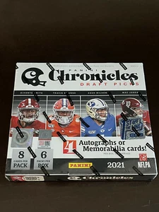2021 PANINI CHRONICLES DP HOBBY FOTL 1° OFF THE LINE 4 AUTO BOX CONFEZIONE DA 6 - Foto 1 di 2