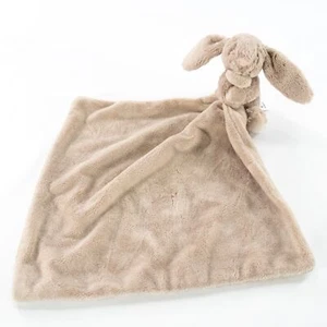 Manta de seguridad Jellycat Bunny Rabbit Lovey de terciopelo de felpa Minky Brown Lovie - Imagen 1 de 4