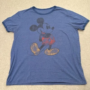 Disney Mickey Mouse Shirt Large blau Baumwolle Cartoon Grafik klassisch Erwachsene Herren - Bild 1 von 7