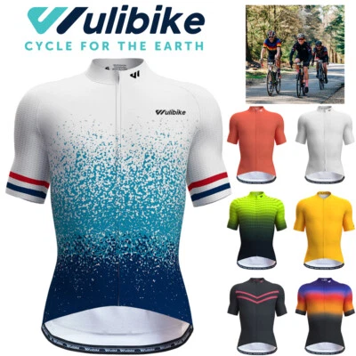 Men Cycling Jersey Shorts Sleeve Summer Road Biking Tops Bicycle Bike Shirts - Image 1 of 4