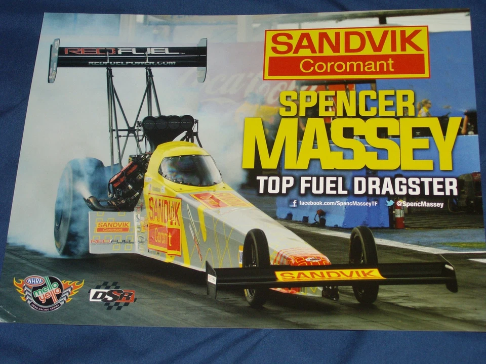 Postal de Spencer Massey Sandvik Coromant Top Fuel NHRA 2015 Foto 1 de 1