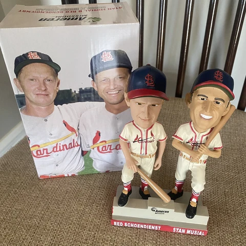 St Louis Cardinals Stan Musial Red Schoendienst Double Bobblehead SGA 9/14 NIB Cover