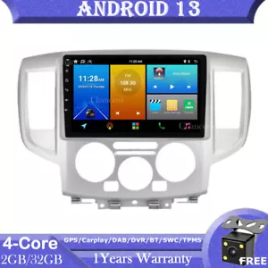 9"Android 13 Head Unit Radio Carplay GPS SAT Navi DAB For Nissan NV200 2011-2018 - Picture 1 of 12