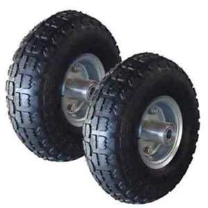 10" INCH WHEEL PNEUMATIC RUBBER TYRE FOR TROLLEY CART SACK BARROW TRAILER TRUCK - Picture 1 of 10