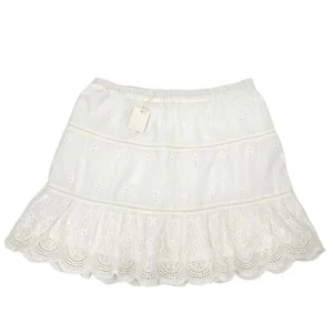 Jennifer & Grace Women's Size XL White Cotton Skirt w/ Eyelet Cutout Layer NWT - Picture 1 of 10