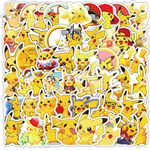 50 Stck. Pokemon Anime Pikachu Aufkleber Wasserdicht Vinyl Kawaii Abziehbilder für Kinder Set - Bild 1 von 14