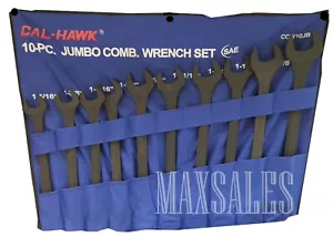 Neu 10 Stck. Jumbo SAE Kombi-Schraubenschlüssel-Set 1-5/16" - 2" Kombination SCHWARZ OXID - Bild 1 von 1