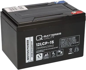 Q-Batteries 12LCP-15 12V 15Ah Blei Akku Scooter kompatibel - Bild 1 von 7