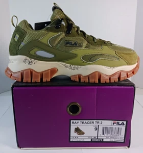 Fila Ray Tracer TR 2 Green Trail Sneakers Shoes Women's Size 9 5RM02244-301 - Picture 1 of 7