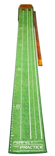 Perfect Practice Golf Putting Training Mat 9.5 ft Dynamic Wood Ball ...