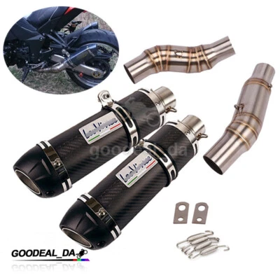 Tubo medio de escape de carbono para Kawasaki Z1000 2010-2023 Z1000SX ATV Foto 1 de 4