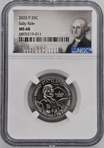 2022 P Sally Ride 25c NGC MS 68 American Women Quarter - Picture 1 of 2