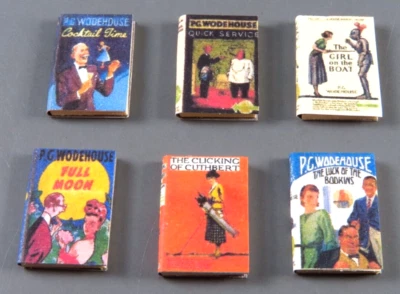 THE LITTLE BOOK CO. Miniaturas para casa de muñecas P.G. WODEHOUSE Juego de 6, escala 1:12 de colección Foto 1 de 3