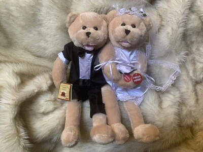 Rare NEW Chantilly Lane Bride & Groom Bear Sings "Love & Marriage" Animated - Image 1 of 4