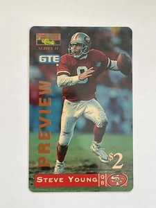 1995 Classic Pro Line Series II GTE 49ers Steve Young Phone Card Promo - Picture 1 of 2