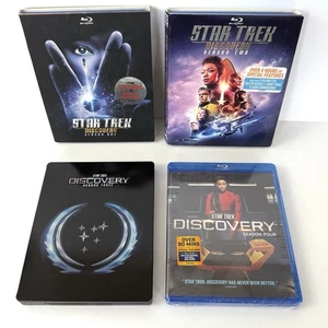 Star Trek Discovery Seasons 1-4 Blu Ray 1 & 2 W/ Slipcases 3 Steekbook 4 is NEW - Picture 1 of 15