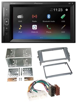 Pioneer DAB MP3 2DIN Bluetooth USB Autoradio für Toyota Auris 07-12 anthrazit-gr - Bild 1 von 4