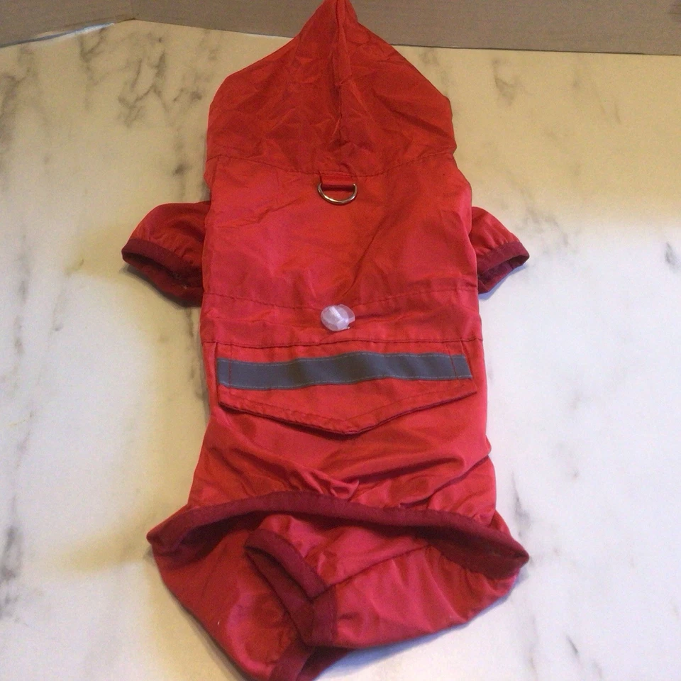 Impermeable Simply Dog perro pequeño con rayas reflectantes talla S Foto 1 de 4