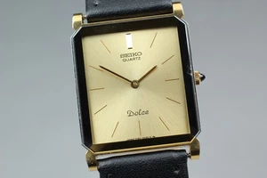[Fast neuwertig] Seiko Dolce 7730-5020 25 mm Gold Zifferblatt Quarz Herrenuhr aus Japan - Bild 1 von 11