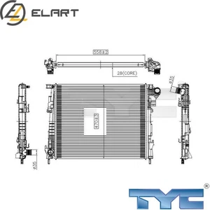 RADIATOR ENGINE COOLING 725-0032 FOR OPEL VIVARO/Platform/Chassis/Van/Bus 2.0L - Picture 1 of 8