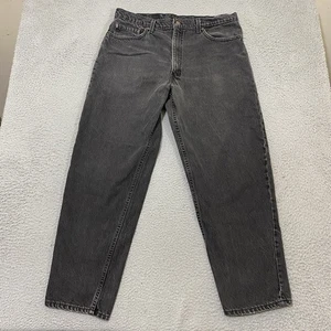 Vtg Levis Jeans Mens 38x30 Black 550 Relaxed Fit Tapered Made In USA Meas 36x28 - Picture 1 of 20