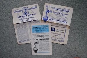 3 x 1950s/1960s Tottenham Hotspur Football Programmes, Luton, Everton, Bolton - Picture 1 of 20