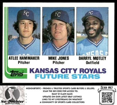 1982 Topps #471 Royals Future Stars (Hammaker / Jones / Motley) FS RC 82TB - Image 1 of 2