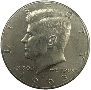 Moneda de 50 centavos de medio dólar Kennedy de Estados Unidos 1993-P - Imagen 1 de 2