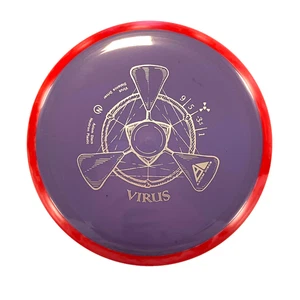 DISC GOLF AXIOM NEUTRON VIRUS DISTANCE DRIVER 167g PURPLE W/ RED RIM - Picture 1 of 1