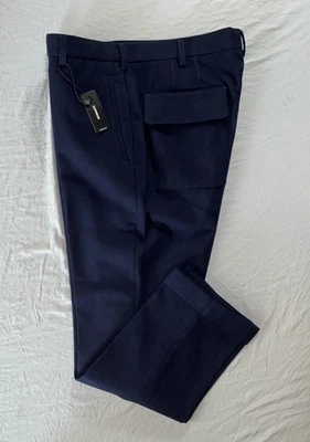 Pantalones de franela Express 'Cortos' con puños elásticos de polilana. Azul marino, para mujer 33. ¡NUEVO CON ETIQUETAS! Foto 1 de 4