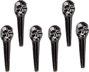 Schwarze Steg-Endstifte geeignet für Akustikgitarre Metall 35 mm x 8 m 6er-Packung - Bild 1 von 12