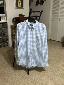 Herrenhemd blau kariert XL - Bild 1 von 3