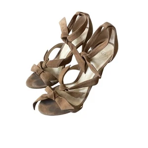 Alexandre Birman Gianna Tacones Mujer Talla 35 Tostado Gamuza Arco Diseñador - Imagen 1 de 5