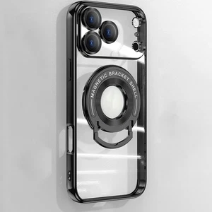 Für iPhone 16 17 Pro Max 15 Stoßfest Ring Ständer Beschichtung Klar Mag Safe Hülle - Bild 1 von 19