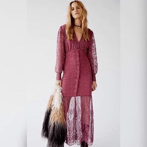New  Night Cap X Free People Siena Lace Gown sz S - Picture 1 of 11