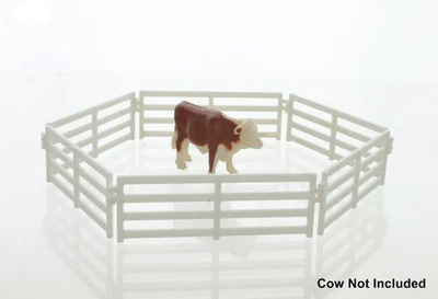 Secciones de valla de madera blanca 1:64 6 piezas plástico 3D a escala diorama Foto 1 de 2