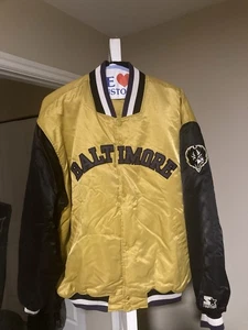 Chaqueta De Colección Baltimore Ravens Satén Starter XXL Abrigo Raro 2XL NFL - Imagen 1 de 5
