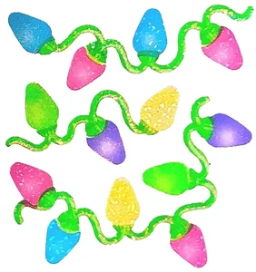 WEIHNACHTSBELEUCHTUNG *VINTAGE* Glitzer Sandylion Aufkleber - Bild 1 von 1