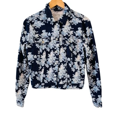 Chaqueta vaquera Gap 1969 para mujer talla S floral icono bolsillos broches de presión romántico occidental Foto 1 de 4