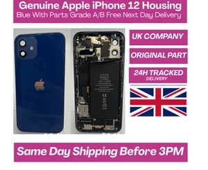Genuine Apple iPhone 12 Housing Blue With Parts Grade A/B Free Next Day Del - Picture 1 of 9